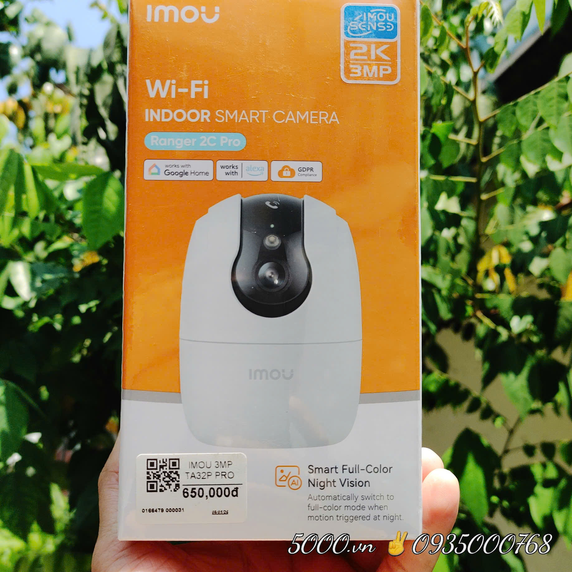 (5.0Ghz) IMOU TA32 PRO MAX 3MP 2K (Ban đêm có màu | LAN 1GB | Wifi 6 | Full Color | Có AOR | Nén H.265 | Nhận thẻ 512GB | Góc siêu rộng hơn | Loa siêu to hơn | Nhận diện Human tốt hơn)
