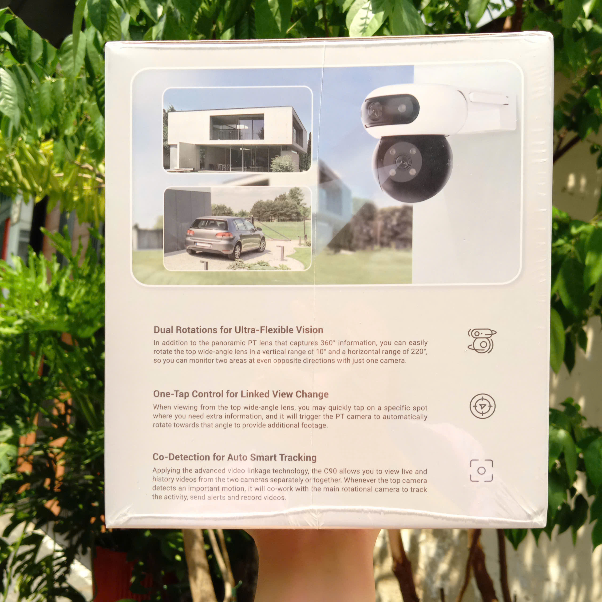 EZVIZ C90 8MP - Dual 2K plus + 2K plus (5,120 × 2880| Mắt trên Cố Định, mắt dưới xoay 360| Đàm thoại | Có màu ban đêm | Lắp ngoài trời)