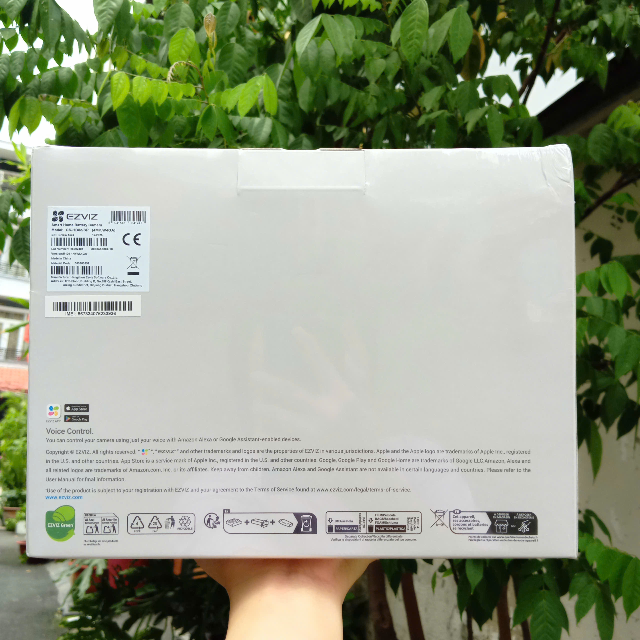 Ezviz AOV Năng Lượng Mặt Trời HB8C - 4G & WIFI Smart Home Battery Camera Kit: Solar 5W | Pin 5.200 mAh | Kết nối kép: Hỗ trợ 4G & Wifi 6