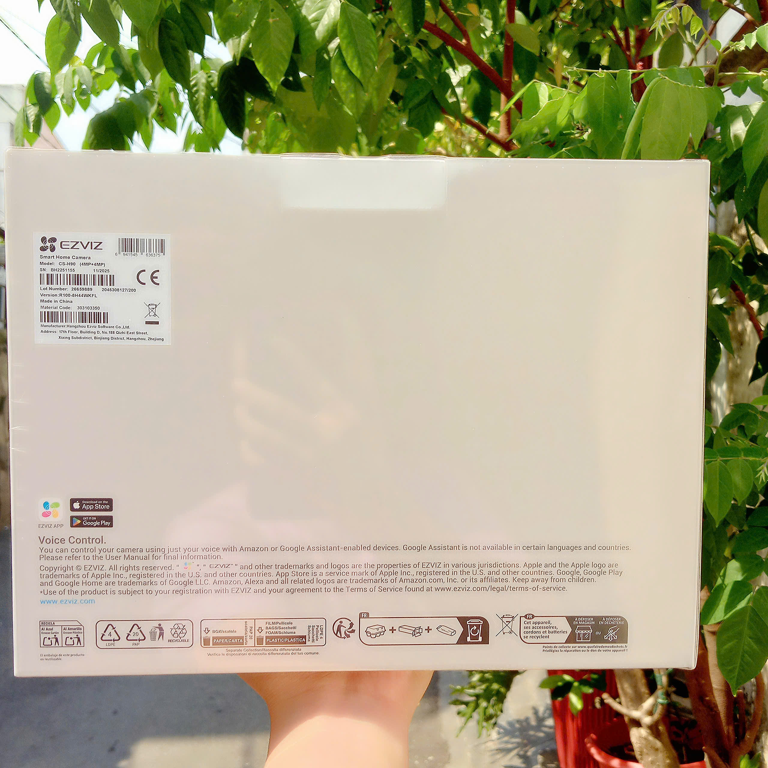 EZVIZ H90 8MP - Dual 2K plus + 2K plus (5,120 × 2880| Mắt trên Cố Định, mắt dưới xoay 360| Đàm thoại | Có màu ban đêm | Lắp ngoài trời)