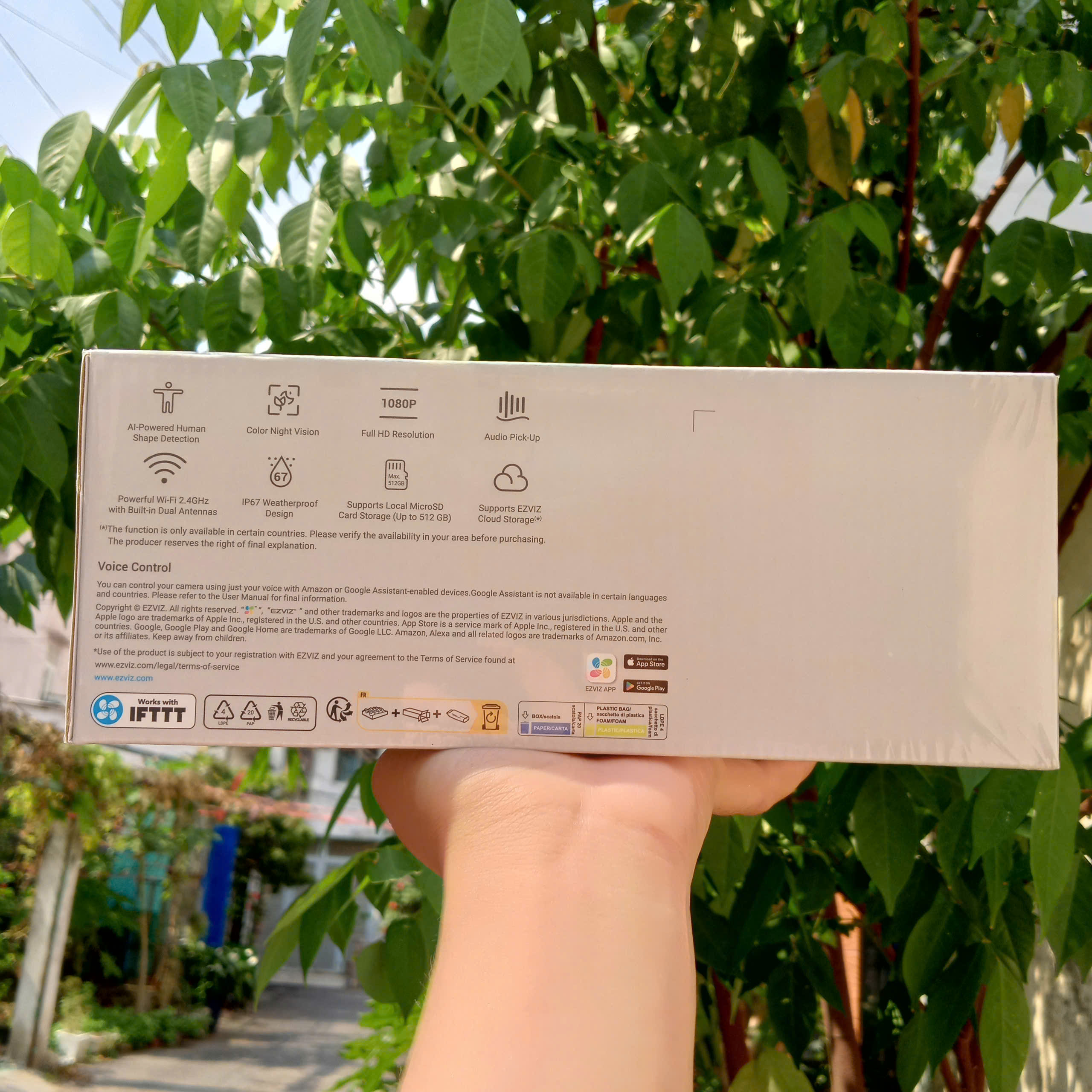 EZVIZ H3C 2MP COLOR ( 1920× 1080 | 30fps | Góc Chéo 98° | Ban đêm có màu | Có Micro | Không Loa | Thùng 30c | Lắp ngoài trời