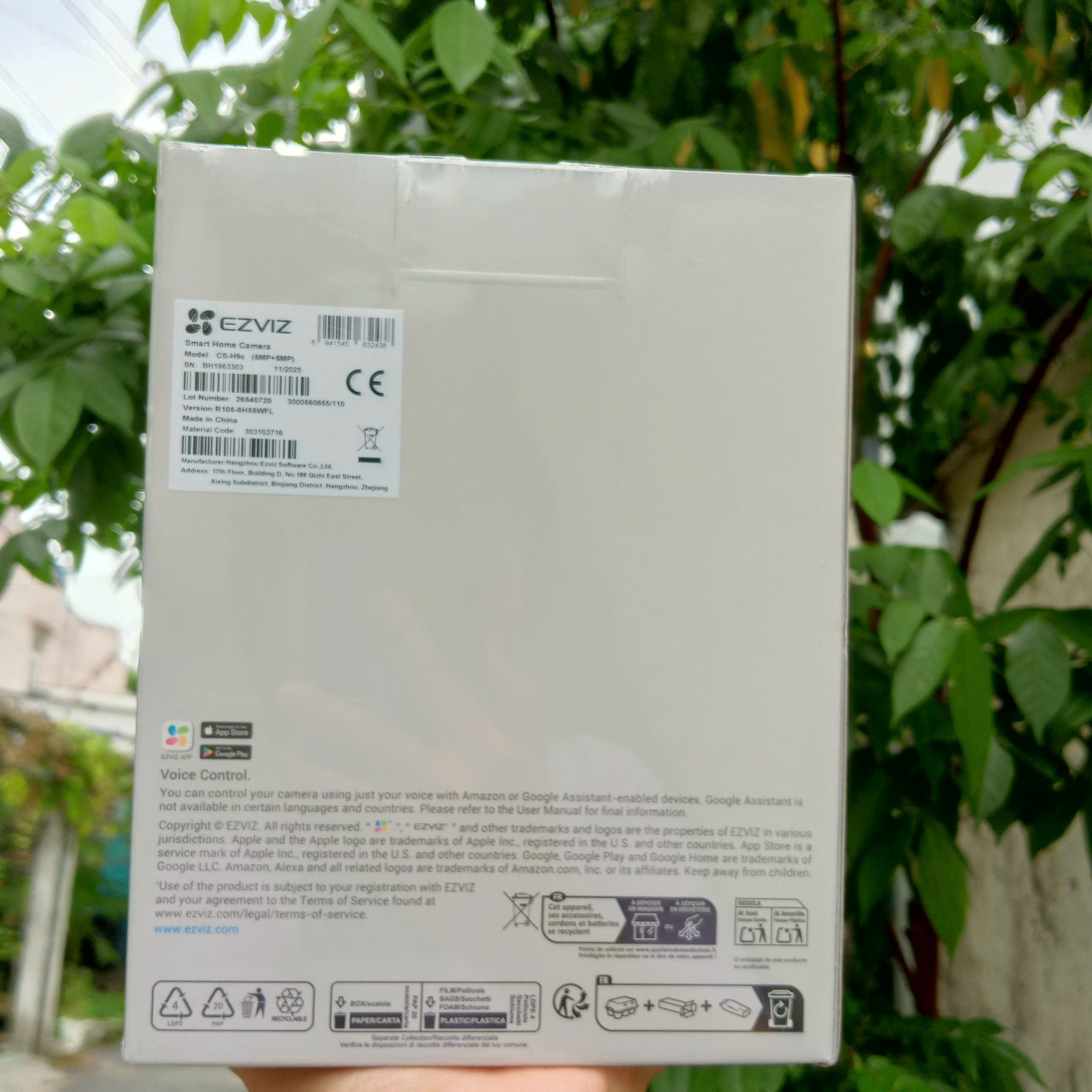 EZVIZ H9C 10MP - Dual 3K + 3K (5760 × 3240| Mắt trên Cố Định, mắt dưới xoay 360 | Đàm thoại | Có màu ban đêm | Lắp ngoài trời)