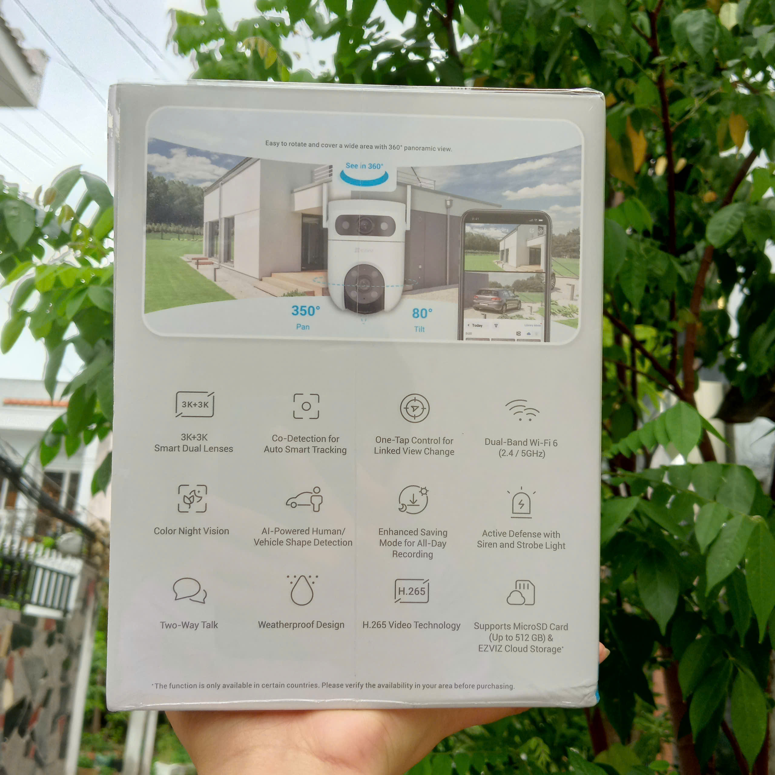 EZVIZ H9C 6MP - Dual 2K + 2K (4608 × 2,592 | Mắt trên Cố Định, mắt dưới xoay 360 | Đàm thoại | Có màu ban đêm | Lắp ngoài trời)