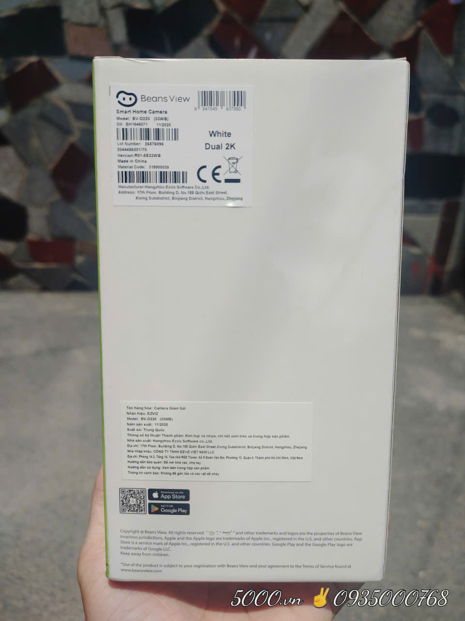 Camera 6MP BEANS-VIEW D220 Dual 2K (3MP+3MP) - Hàng chính hãng ✌ Powered by EZ Việt Nam | 2 năm | App cùng tên | Cài đặt dễ dàng