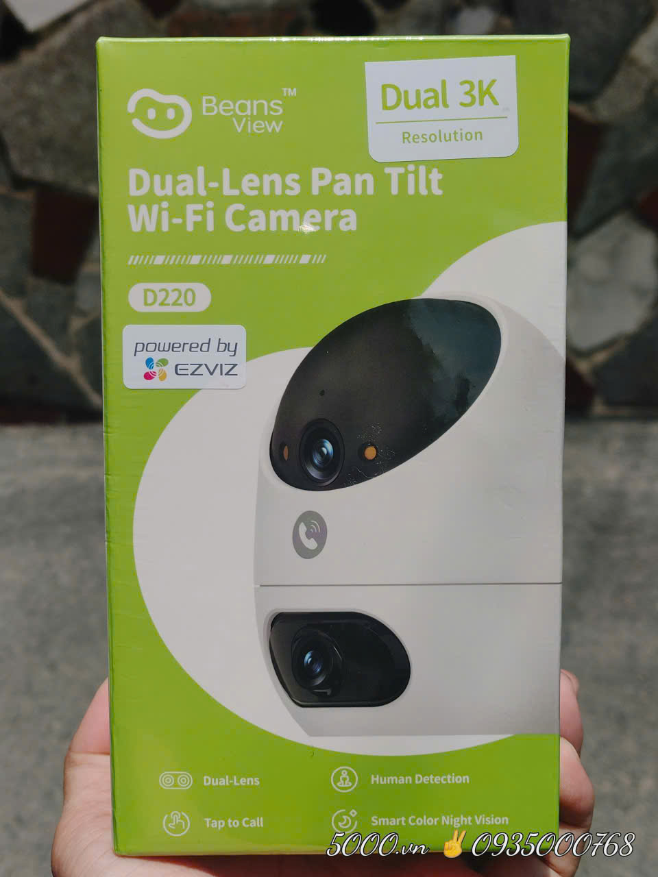 Camera 10MP BEANS-VIEW D220 Dual 3K (5MP+5MP) - Hàng chính hãng ✌ Powered by EZ Việt Nam | 2 năm | App cùng tên | Cài đặt dễ dàng