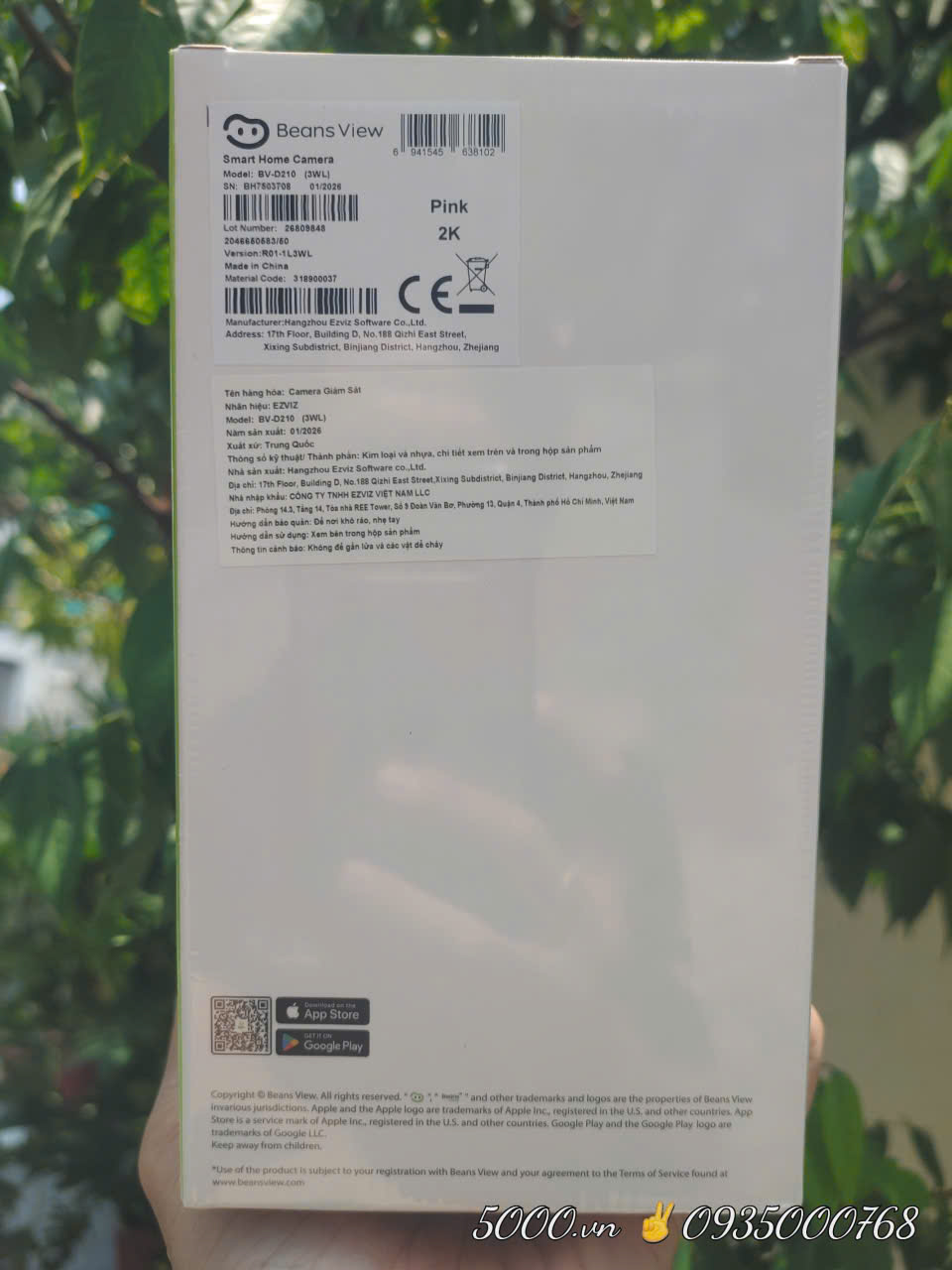 Camera 3MP BEANS-VIEW D210 màu Hồng - Hàng chính hãng ✌ Powered by EZ Việt Nam | 2 năm | App cùng tên | Cài đặt dễ dàng