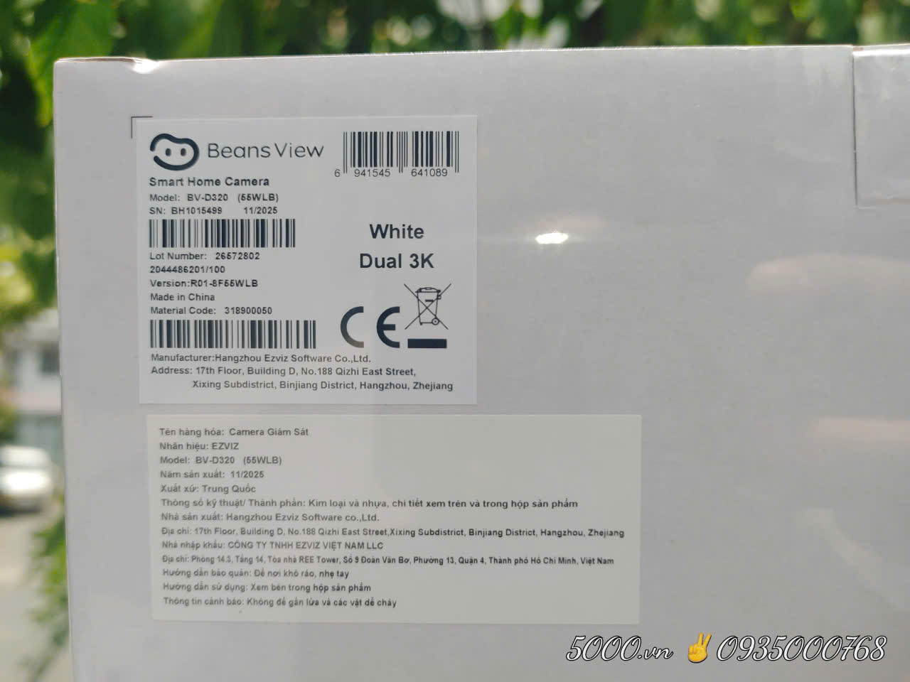 Camera 10MP BEANS-VIEW D320 Dual 3K (5MP+5MP) - Hàng chính hãng ✌ Powered by EZ Việt Nam | 2 năm | App cùng tên | Cài đặt dễ dàng
