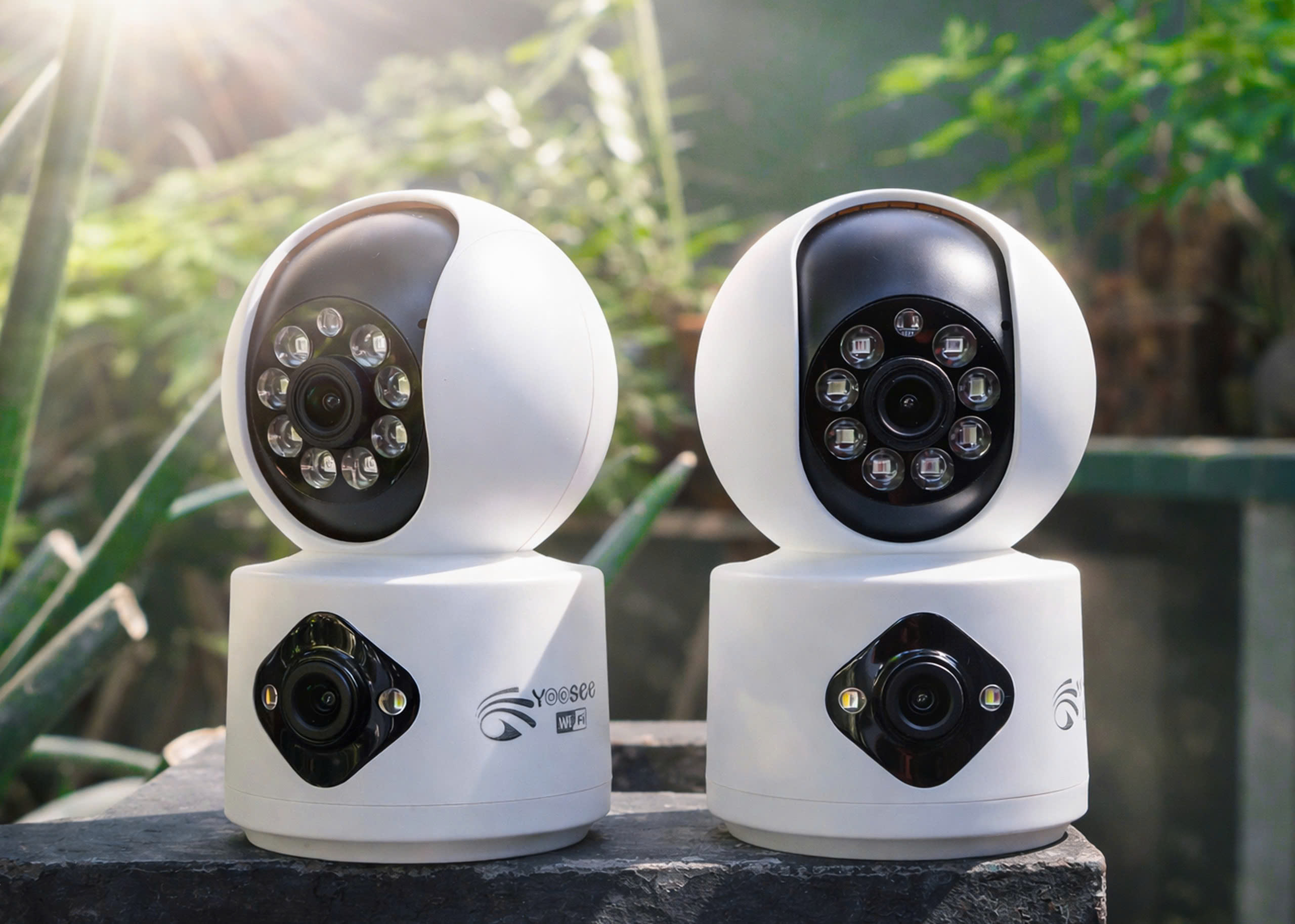 YOOSEE Q82 Red - Camera H7C phiên bản YOOSEE, cổng TypeC, Đế xoay 360 độ , đàm thoại, có màu, 2 mắt 2 khung độc lập, thùng 30c