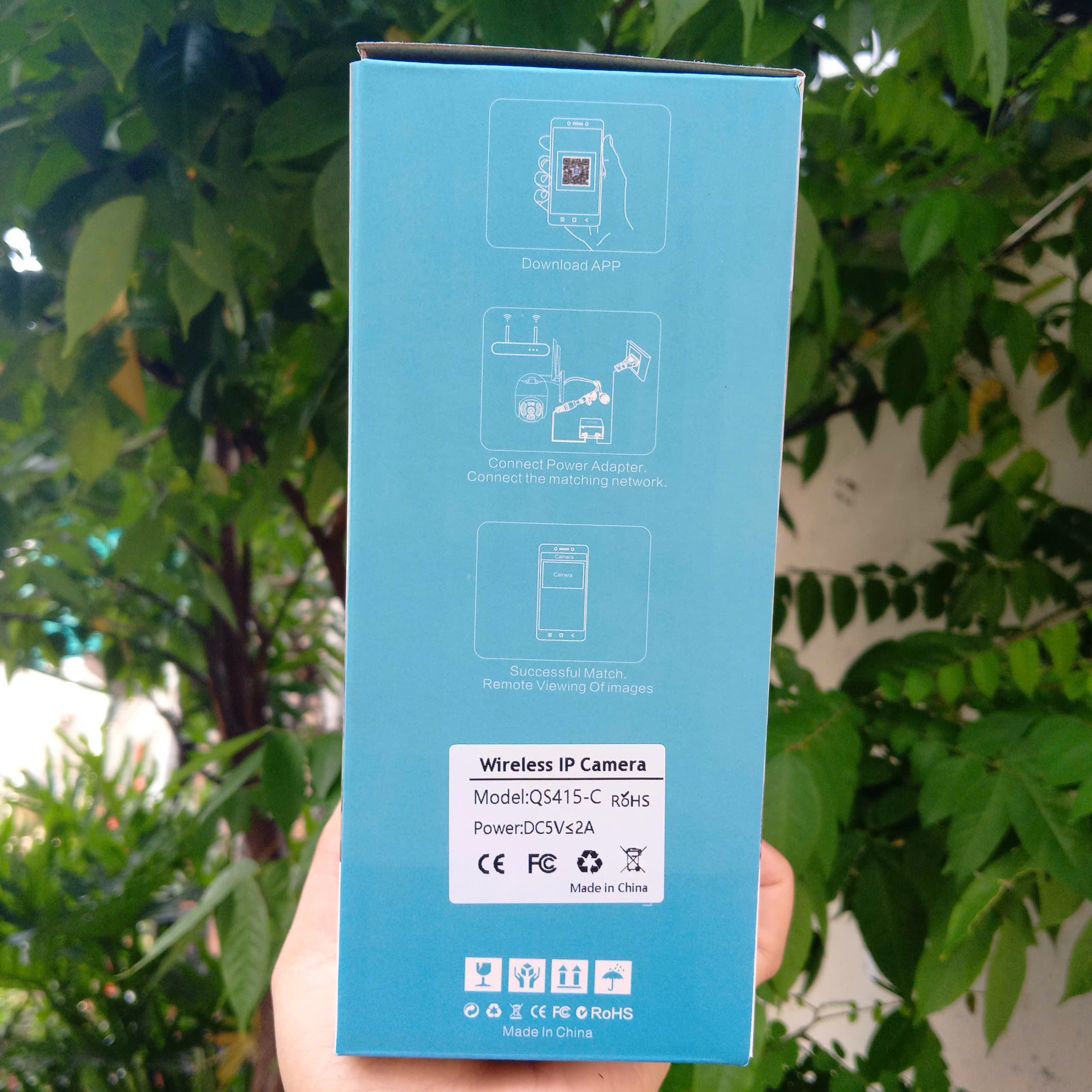 YOOSEE Q88 Blue - Cổng TypeC, Đế xoay 360 độ , đàm thoại, có màu, 2 mắt 2 khung độc lập, thùng 30c, tên khác QS415-C | Q5