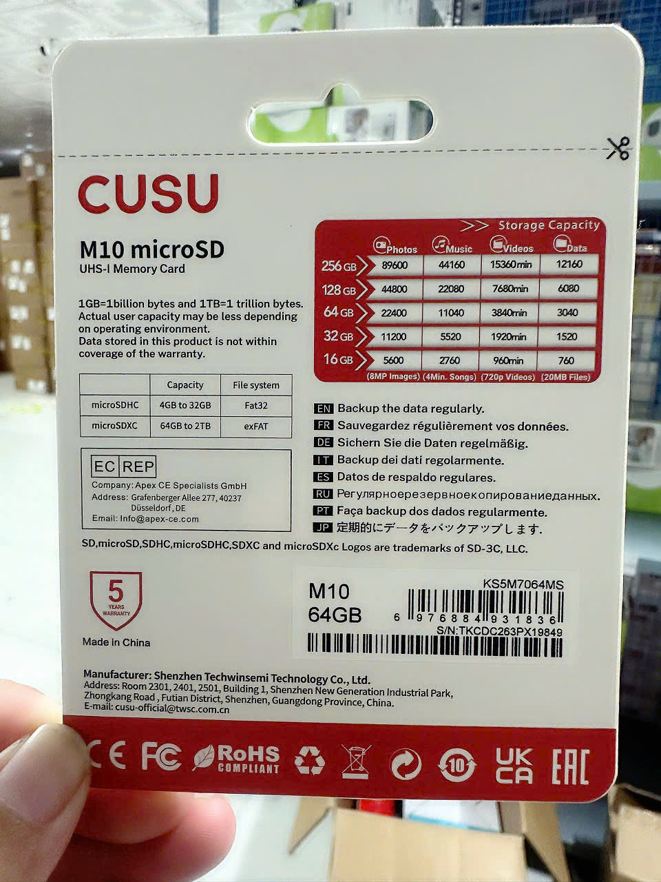 *CUSU 64GB 90Mbps  - DSS | Bảo hành 1 năm 1 đổi 1