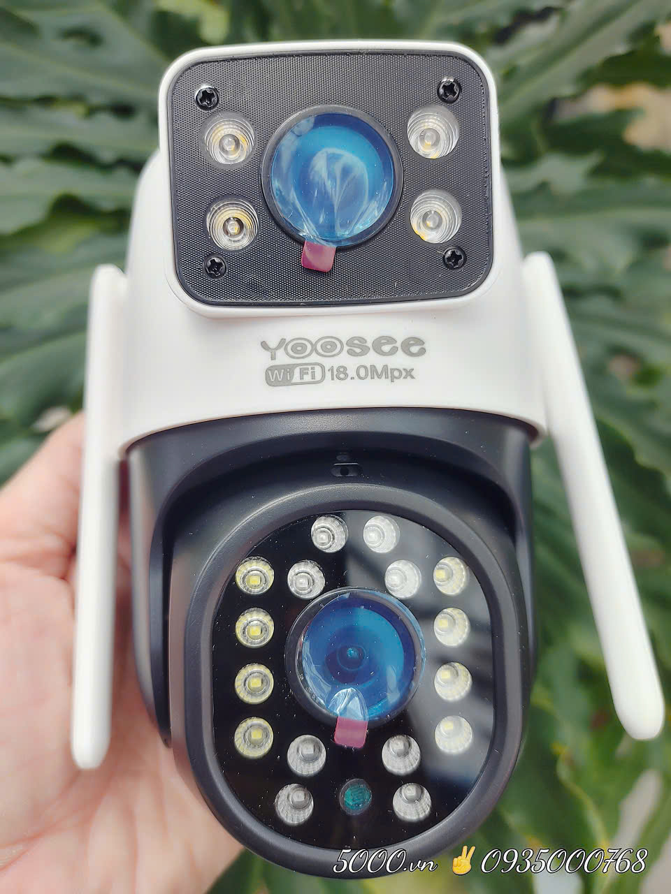 YOOSEE Q20D Trắng *mẫu mới* - Đế liền| Tùy chỉnh mắt cố định được | Wifi + LAN 2.4Ghz | Nút reset | Nguồn 12V2A