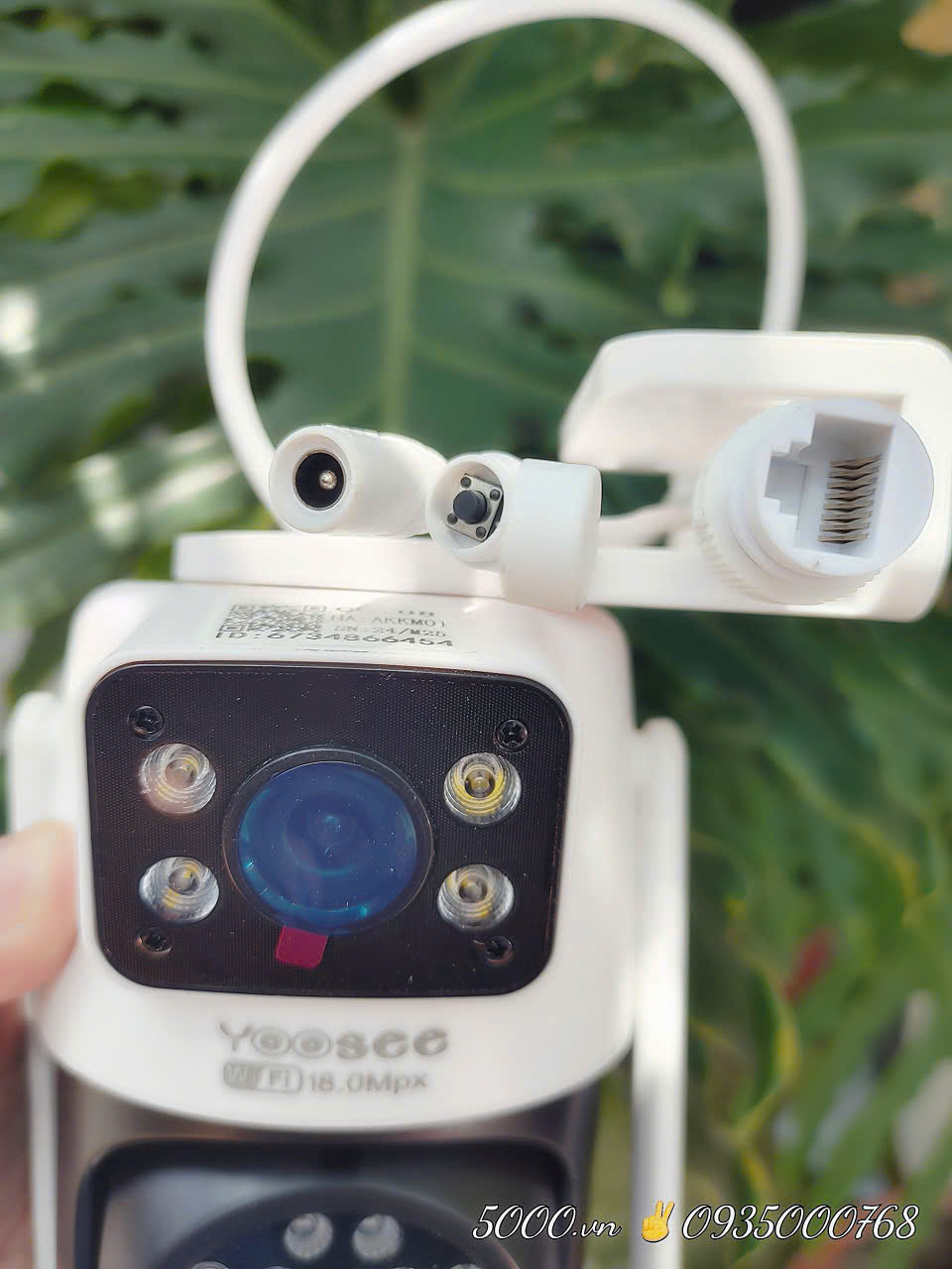 YOOSEE Q20D Trắng *mẫu mới* - Đế liền| Tùy chỉnh mắt cố định được | Wifi + LAN 2.4Ghz | Nút reset | Nguồn 12V2A