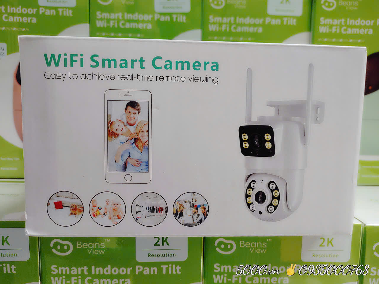YOOSEE Q20D Trắng *mẫu mới* - Đế liền| Tùy chỉnh mắt cố định được | Wifi + LAN 2.4Ghz | Nút reset | Nguồn 12V2A