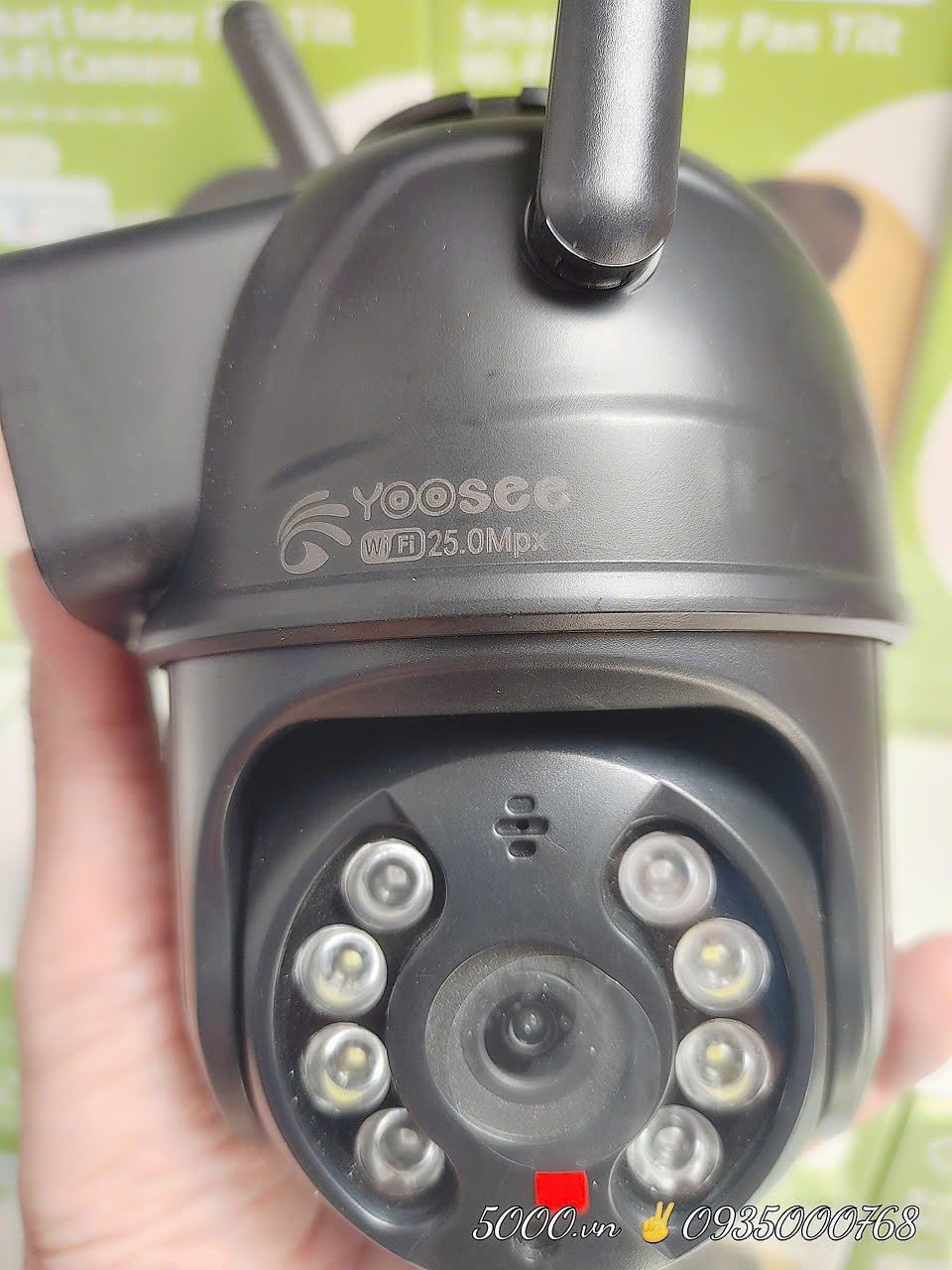 YOOSEE Q12D Đen *mẫu mới* - Đế rời | Tùy chỉnh mắt cố định được | Wifi + LAN 2.4Ghz | Nút reset | Nguồn 12V2A