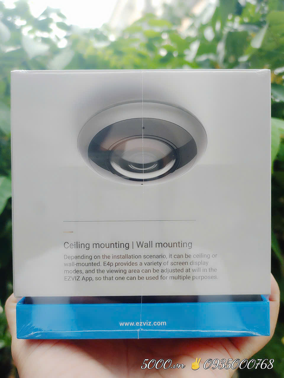 (5.0Ghz) Camera 6MP  EZVIZ E4P 3K+ | Camera Wi-Fi mắt cá, Màn hình toàn cảnh, 5 mắt 5 khung hình 5 góc nhìn