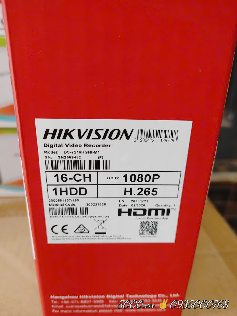 (3) Analog Đầu ghi Camera 2MP Hikvision 7204 / 7208 / 7216HGHI-M1 (Từ 4->16 kênh 2MP, HDD upto 10TB)
