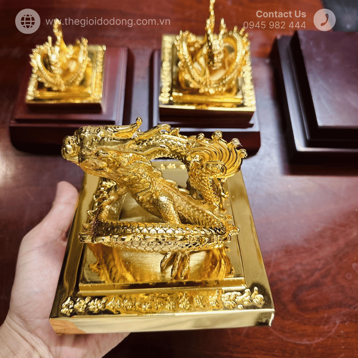 Ấn rồng sắc mệnh Chi Bảo mạ vàng 24k - Quà Tặng Doanh Nhân, Sếp sang trọng, phong thủy