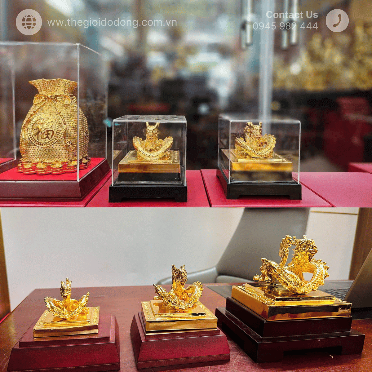 Ấn rồng sắc mệnh Chi Bảo mạ vàng 24k - Quà Tặng Doanh Nhân, Sếp sang trọng, phong thủy