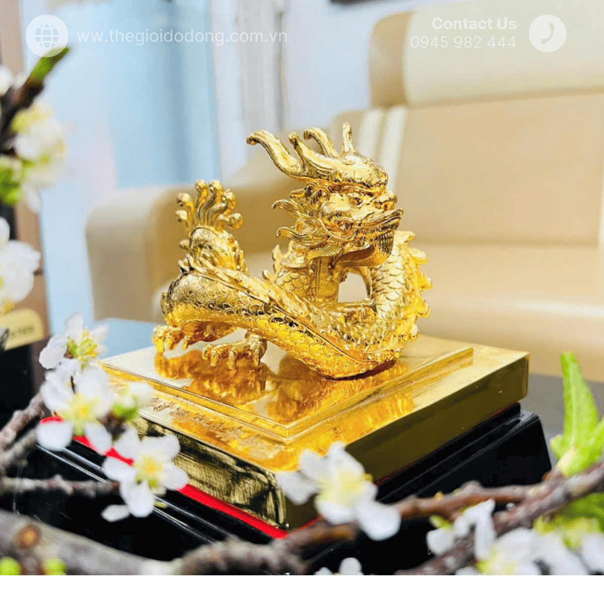 Ấn rồng sắc mệnh Chi Bảo mạ vàng 24k - Quà Tặng Doanh Nhân, Sếp sang trọng, phong thủy