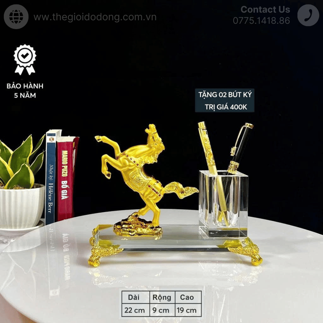 Quà Tặng Phong Thủy Để Bàn – Ống Đựng Bút Mã Đáo Thành Công | Món Quà Ý Nghĩa Cho Công Việc & Sự Nghiệp