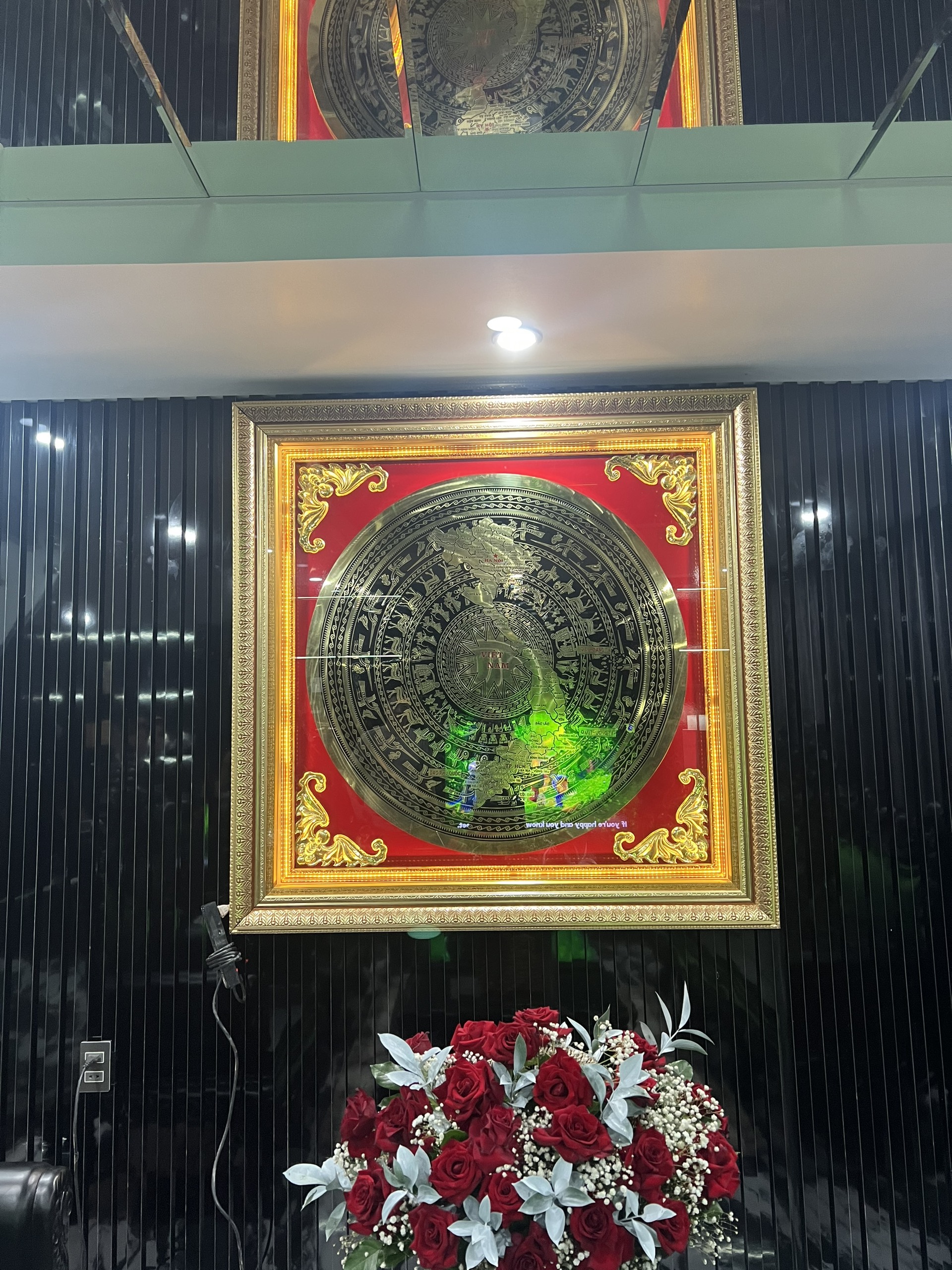 Tranh Mặt Trống Đồng Bản Đồ Việt Nam