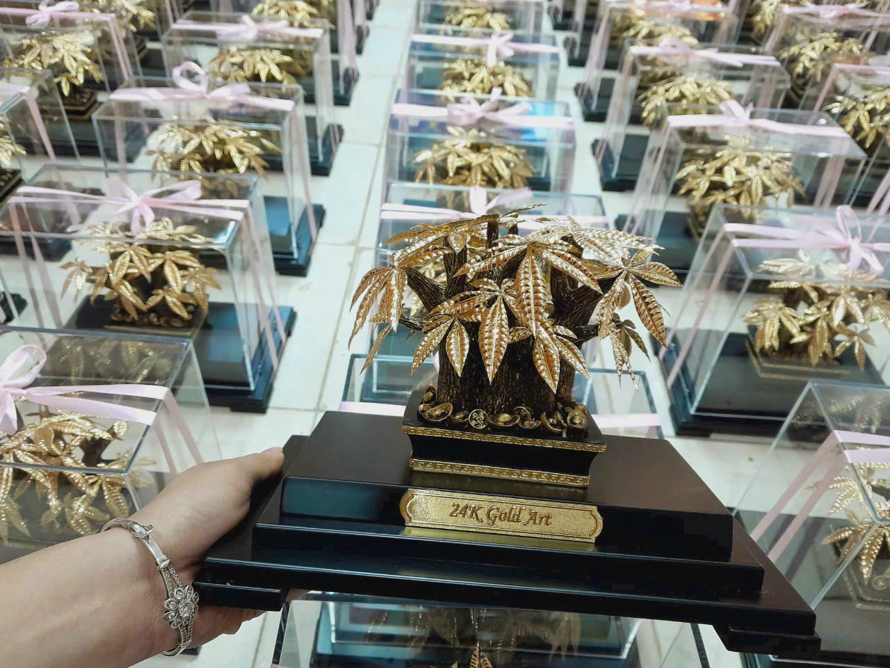 Cây Kim Ngân Tài Lộc mạ vàng 24k