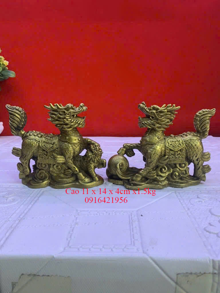 Tượng Kỳ Lân Cầu – Con Bằng Đồng | Linh Vật Phong Thủy Trấn Trạch Chiêu Tài