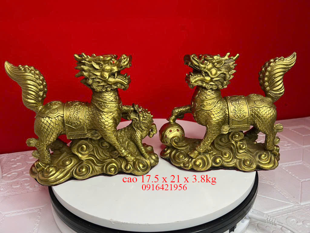 Tượng Kỳ Lân Cầu – Con Bằng Đồng | Linh Vật Phong Thủy Trấn Trạch Chiêu Tài
