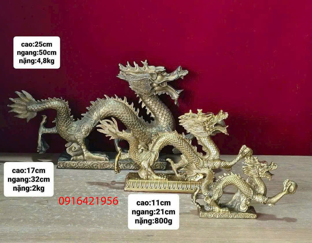 Tượng Rồng Cầm Ngọc Bằng Đồng Phong Thủy – Linh Vật Chiêu Tài, Tăng Uy Quyền
