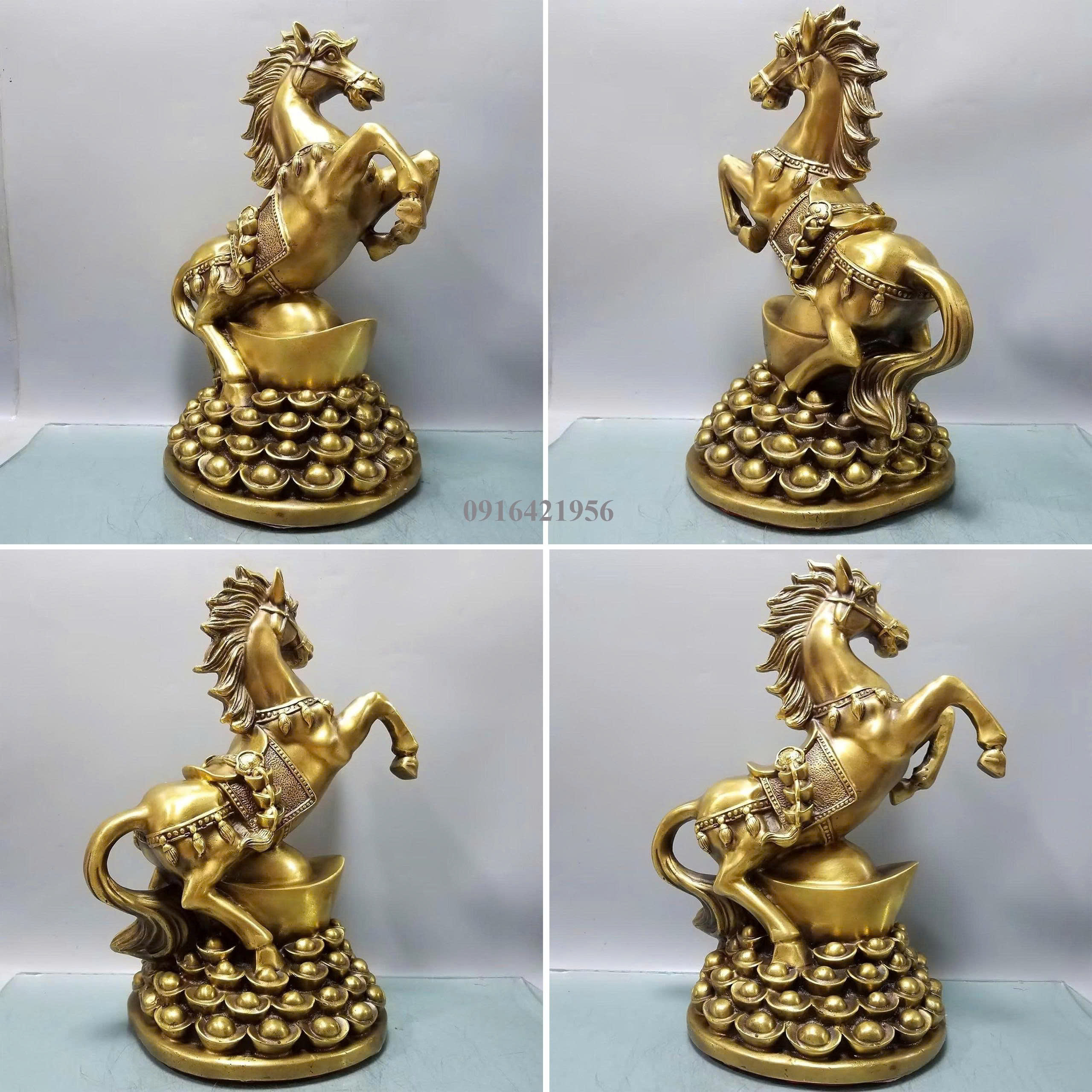 Tượng Ngựa Bằng Đồng - Ngựa Đứng Mâm Vàng: Biểu Tượng Tụ Tài Thịnh Vượng