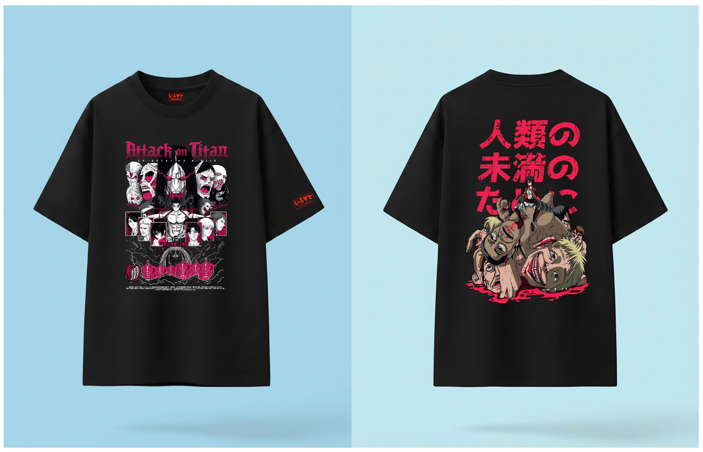 🔥⚡Áo thun ATTACK ON TITAN siêu mềm mịn, kiểu dáng Oversize _ Unisex _ Phiên bản giới hạn