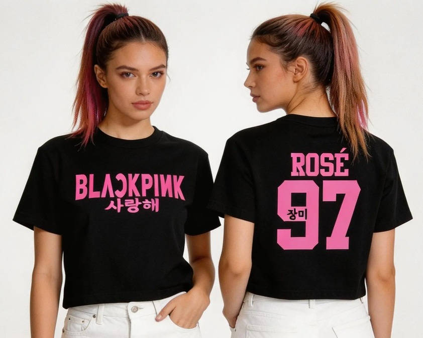 BLACKPINK- Áo thun nữ tay ngắn cotton chuẩn Hàn Quốc
