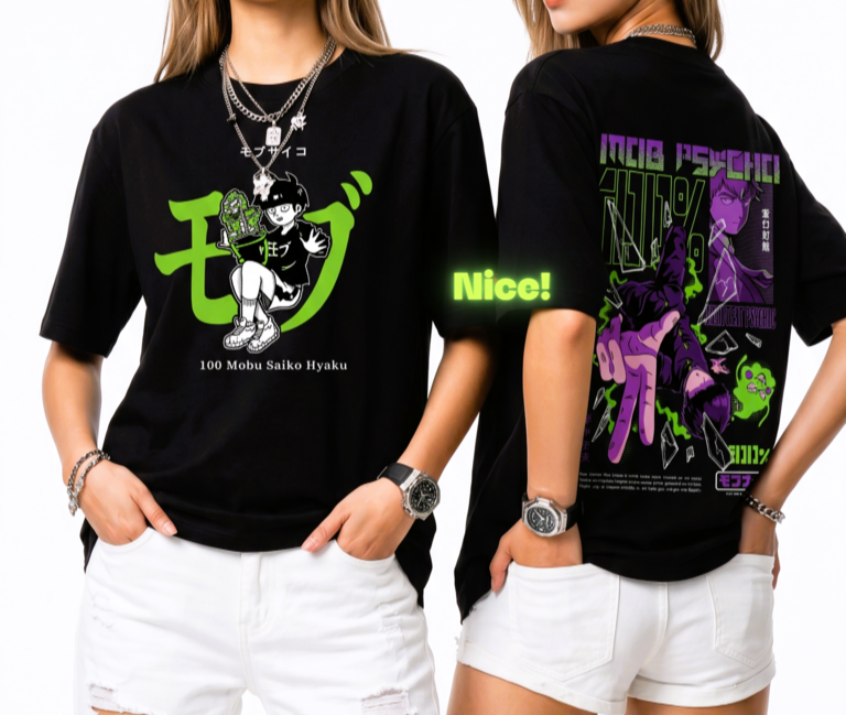 MOB PSYCHO 100 💥Áo thun Unisex Form dáng Regular Fit (Ôm nhẹ)_CHÂN ÁI CHO TÍN ĐỒ ANIME VÀ STREETWEAR