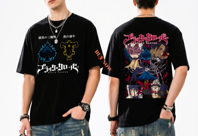 BLACK CLOVER🔥 _Áo thun Unisex Form dáng Regular Fit (Ôm nhẹ) _ Phiên bản giới hạn!