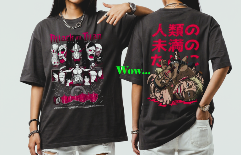 🔥⚡Áo thun ATTACK ON TITAN siêu mềm mịn, kiểu dáng Oversize _ Unisex _ Phiên bản giới hạn