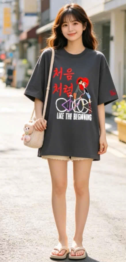 LIKE THE BEGINNING - Áo Oversize_Unisex chuẩn phong cách Hàn Quốc