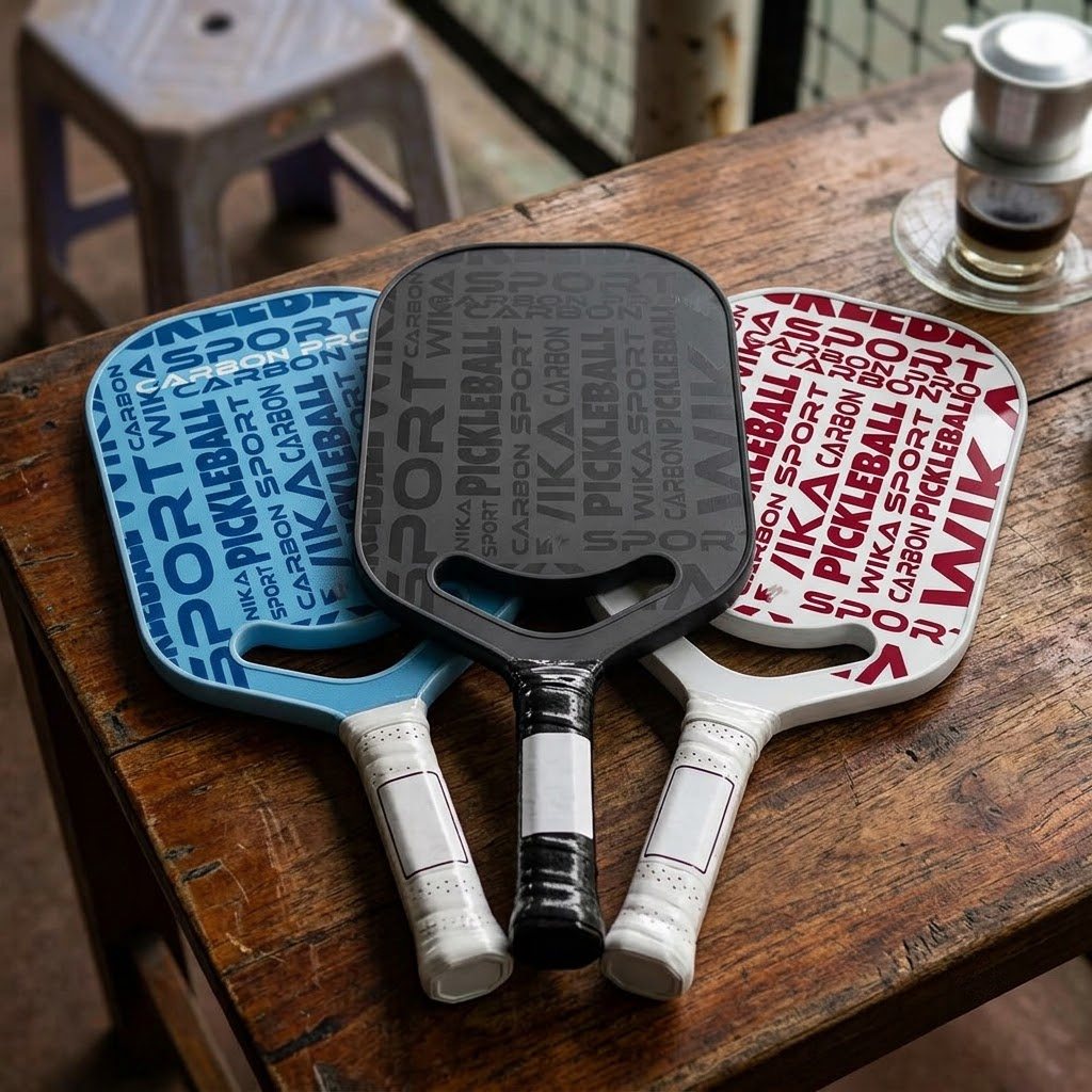 So sánh bề mặt vợt pickleball composite, sợi thủy tinh và carbon