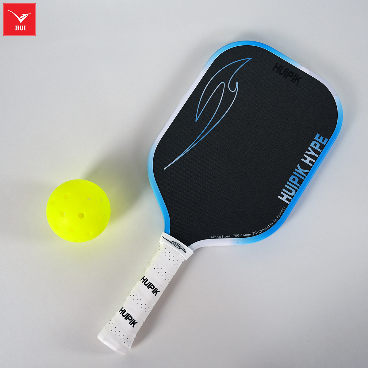 Vợt Pickleball Huipik Hype - Carbon T700 siêu nhám - 16mm Cao cấp