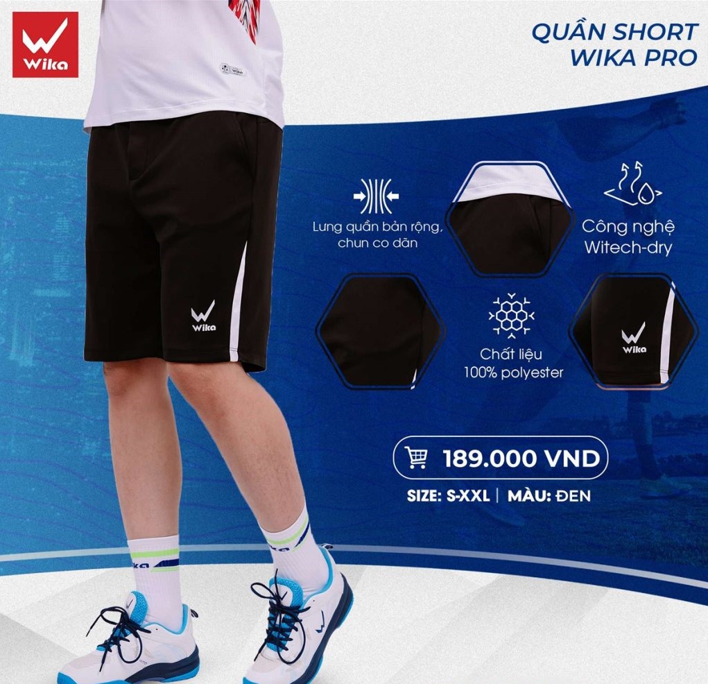 Quần short thể thao Wika Pro