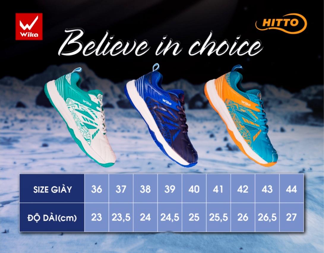 Giày thể thao Wika Hitto đa năng cầu lông, bóng bàn, bóng chuyền, chạy bộ siêu êm