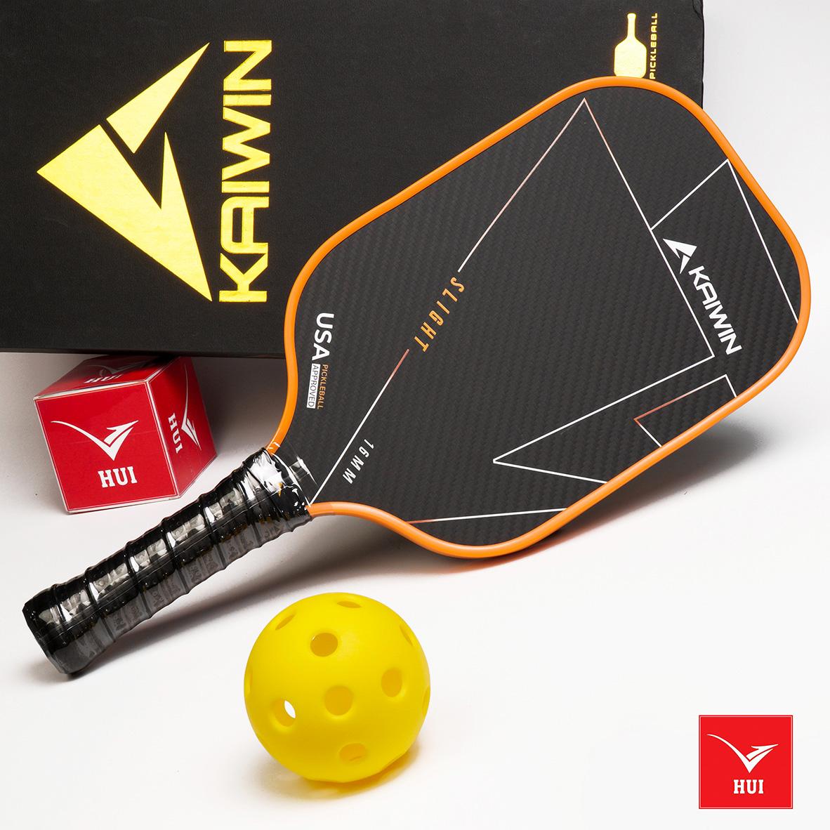 Vợt Pickleball Kaiwin Slight mặt vợt Carbon T1000 cao cấp, siêu nhám, siêu cứng đạt tiêu chuẩn USPA