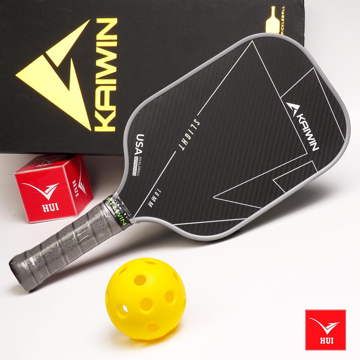 Vợt Pickleball Kaiwin Slight mặt vợt Carbon T1000 cao cấp, siêu nhám, siêu cứng đạt tiêu chuẩn USPA