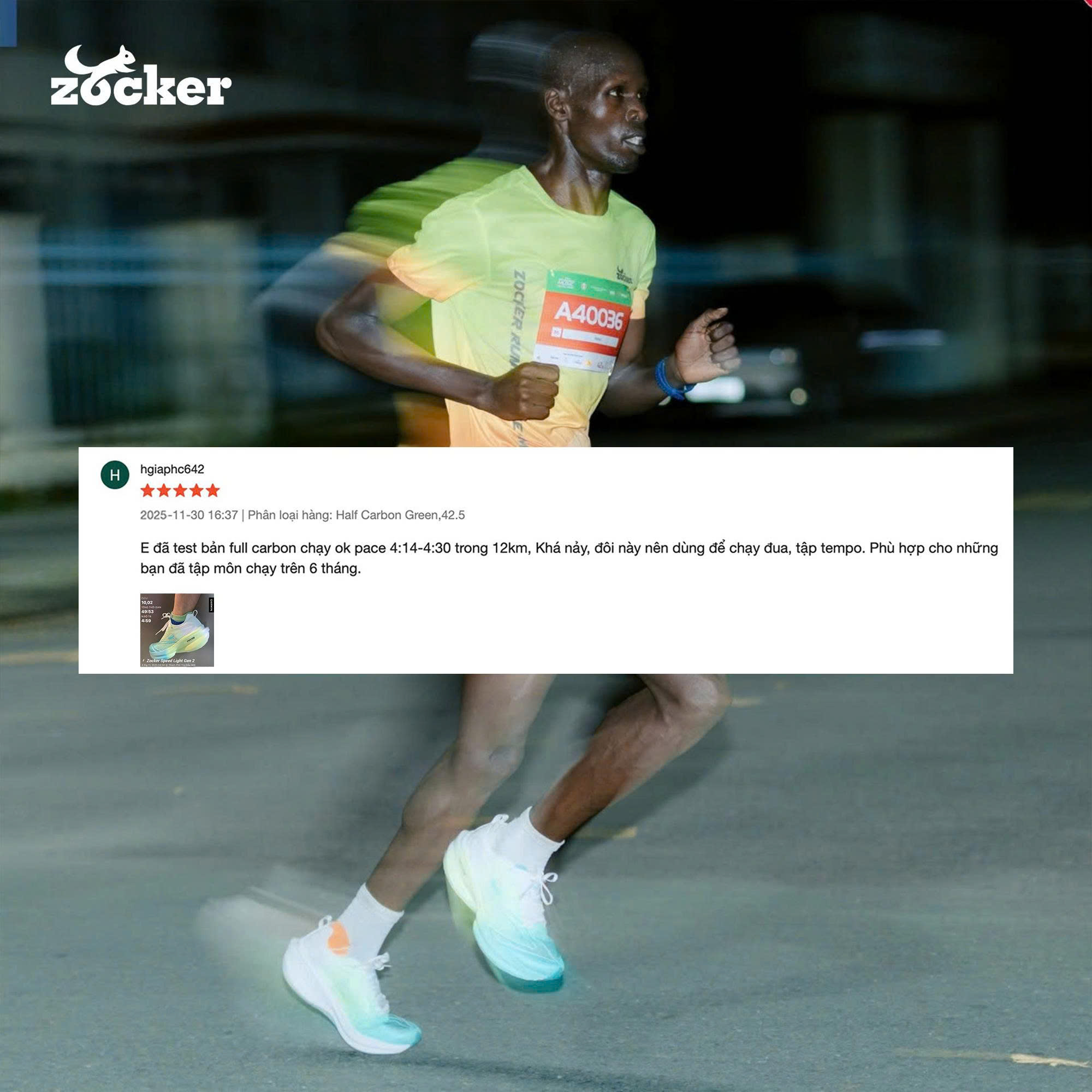 Giày Chạy Bộ Zocker Speed Light Gen 2