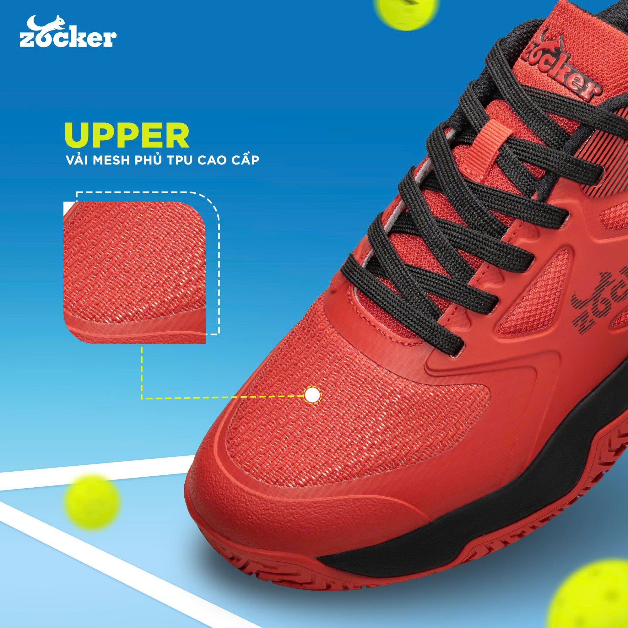 Giày Pickleball Zocker Aspire Speed bản cải tiến