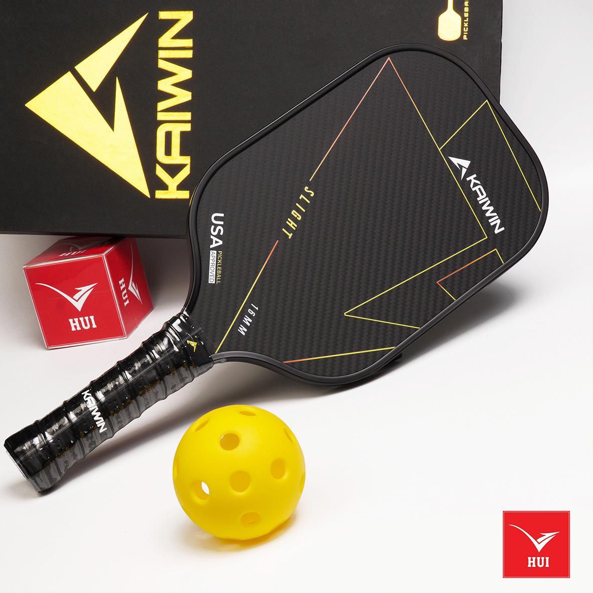 Vợt Pickleball Kaiwin Slight mặt vợt Carbon T1000 cao cấp, siêu nhám, siêu cứng đạt tiêu chuẩn USPA