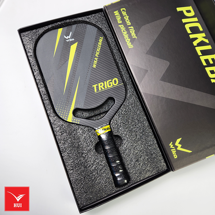 VỢT PICKLEBALL TRIGO mặt carbon 3K T1000 cao cấp siêu nhám - Full viền carbon dày 16mm