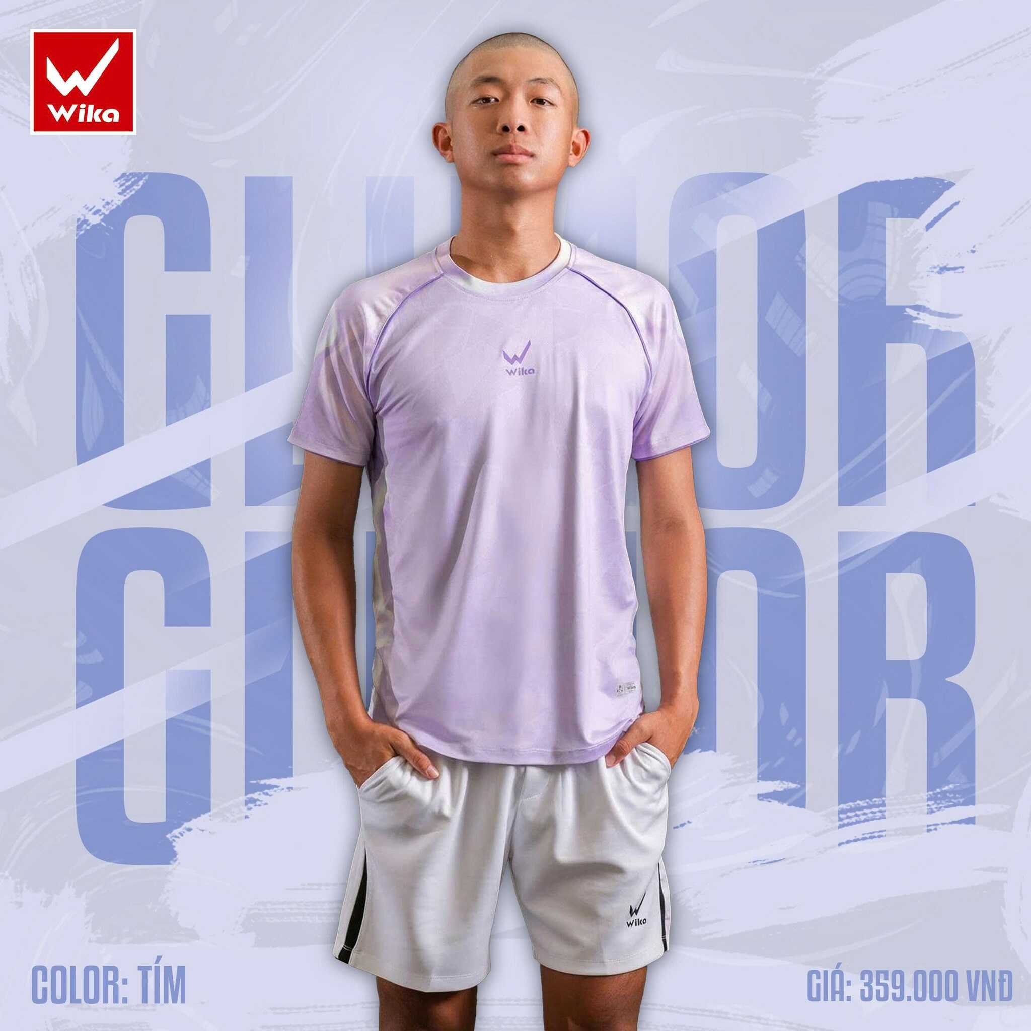 Áo thể thao Wika Glimor Quang Dương màu Tím