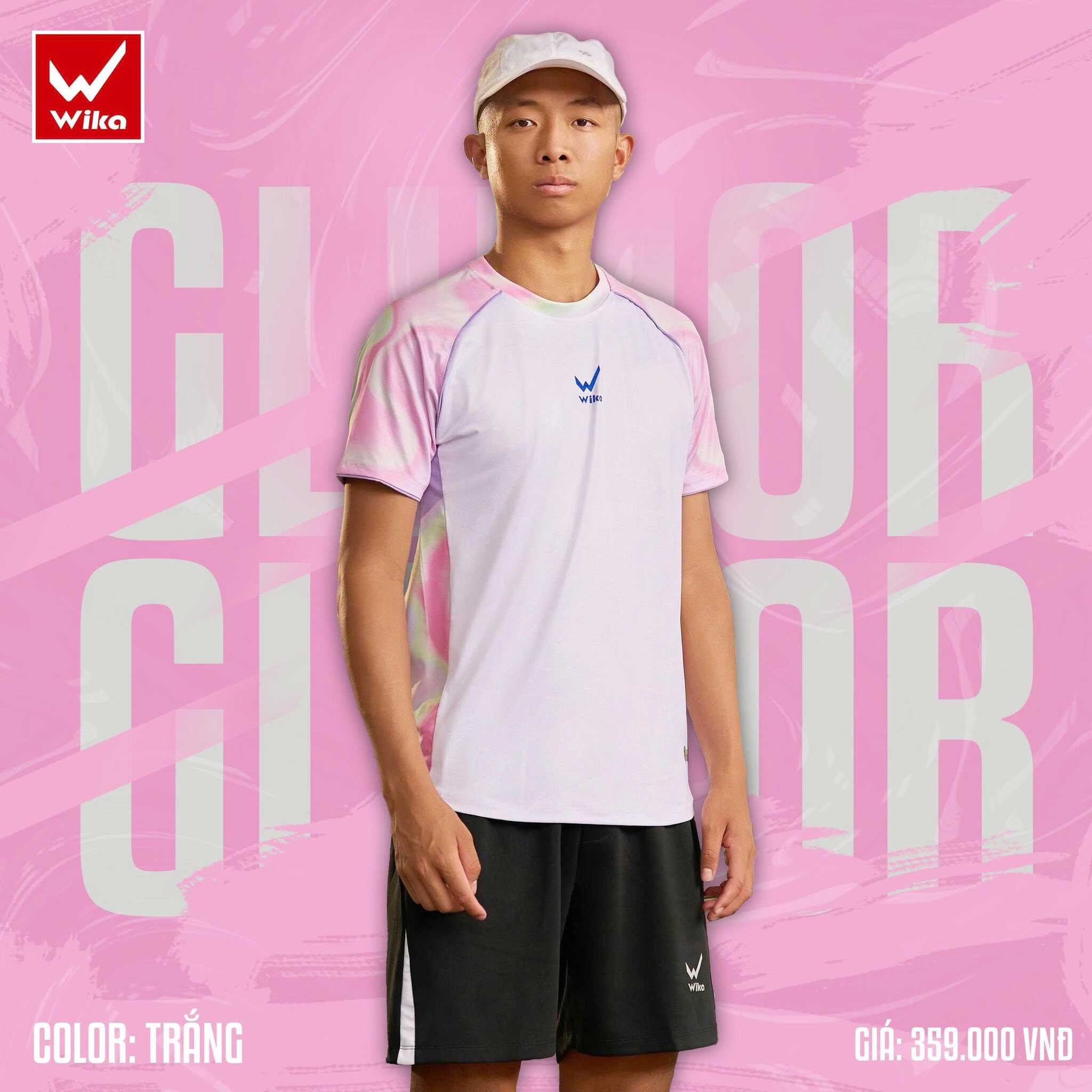 Áo thể thao Wika Glimor Quang Dương màu Trắng