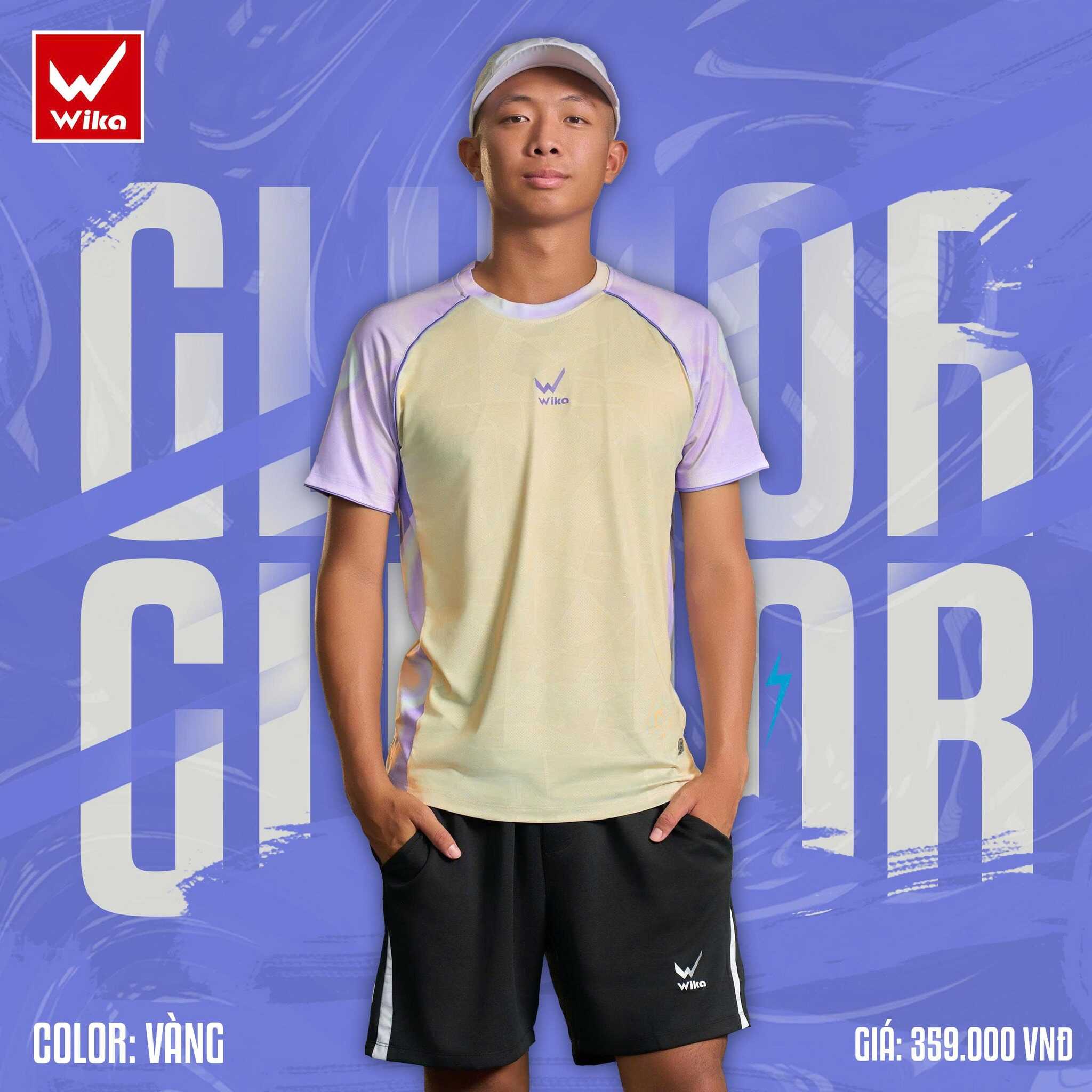 Áo thể thao Wika Glimor Quang Dương màu Vàng