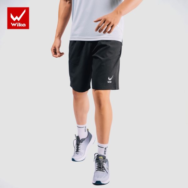 Quần short Wika - Chất liệu 100% polyester, dày dặn, có độ bền cao, thấm hút mồ tốt.
